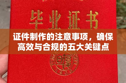 洛阳证件制作的注意事项，确保高效与合规的五大关键点