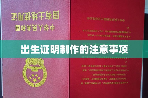 洛阳出生证明制作的注意事项