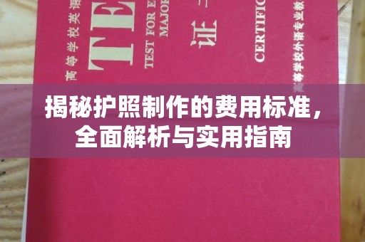 洛阳揭秘护照制作的费用标准，全面解析与实用指南