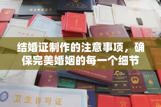 洛阳结婚证制作的注意事项，确保完美婚姻的每一个细节