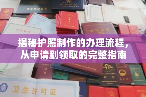 洛阳揭秘护照制作的办理流程，从申请到领取的完整指南