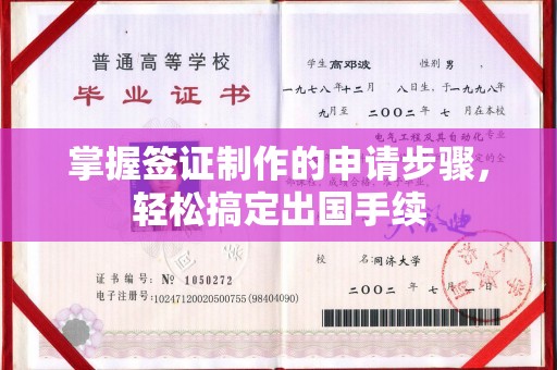 洛阳掌握签证制作的申请步骤，轻松搞定出国手续