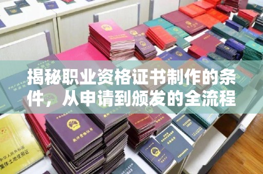 洛阳揭秘职业资格证书制作的条件，从申请到颁发的全流程解析