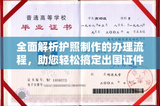 洛阳全面解析护照制作的办理流程，助您轻松搞定出国证件