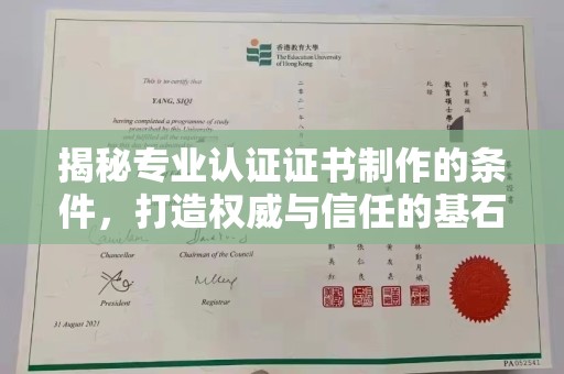 洛阳揭秘专业认证证书制作的条件，打造权威与信任的基石