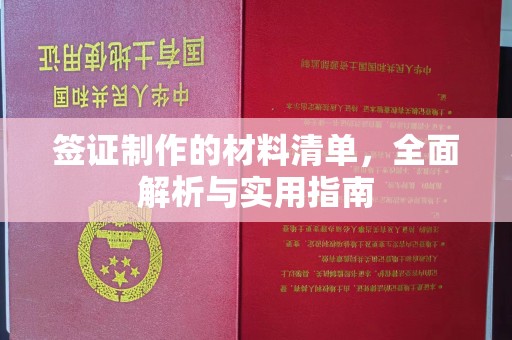 洛阳签证制作的材料清单，全面解析与实用指南