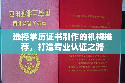 洛阳选择学历证书制作的机构推荐，打造专业认证之路